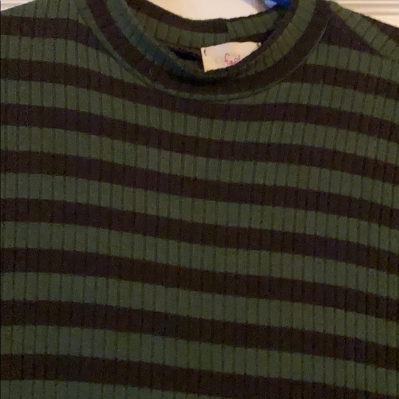 Fantastic Fawn Ribbed High Neck Striped Dress - Picture 2 of 3